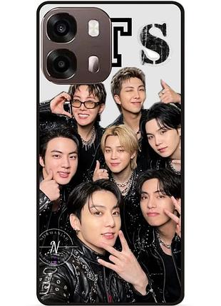 Силиконовый чехол бампер для oppo a6s с рисунком bts bangtan boys