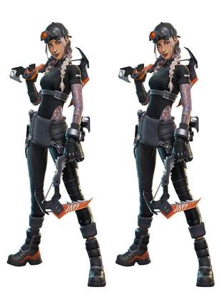 Дакимакура 105х35 см элитная джулс elite jules из игры fortnite подушка обнимашка аниме двусторонняя со съёмной наволочкой