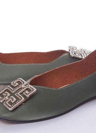 Балетки 131-1 (oliva) р.38 тм violetta 7копійок