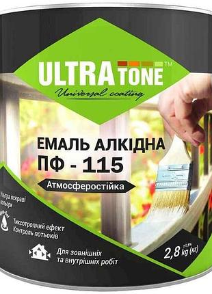 Емаль алкідна пф-115 смарагдовий 2,8кг тм ultra tone 7копійок