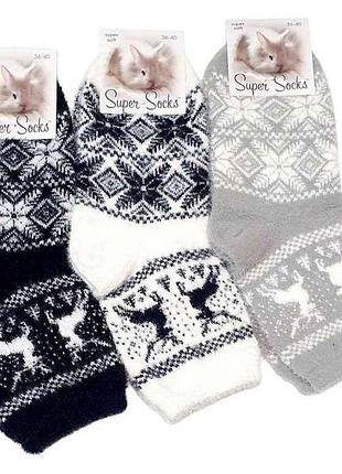 Носки оленьснежинка s_209 р.36-40 1пар тм super socks 7 копійок