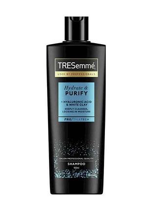 Шампунь 400мл зволожувальний hydrate and purify тм tresemme 7 копійок