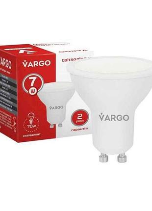 Лампа світлодіодна 7w gu10 4000k (v-116011) тм vargo 7 копійок