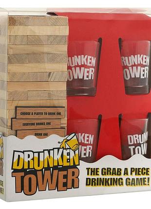 Дженга пьяная башня настольная игра drunken tower jenga gb076-1b дерево