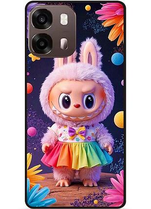 Силиконовый бампер чехол для oppo a6s с картинкой labubu лабубу