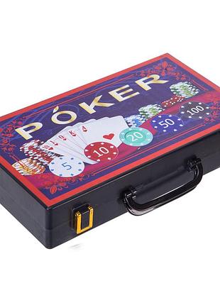 Набір для покеру у пластиковому кейсі poker game set poker game set 200s-a 200 фішок