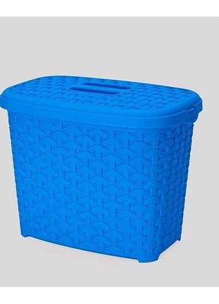 Кошик з кришкою 2,5л 140 x 205 x160мм блакитний тм diomedea 7копійок