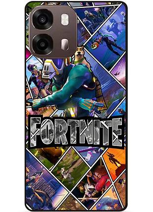 Силіконовий чохол бампер для oppo a6s з картинкою фортнайт fortnite