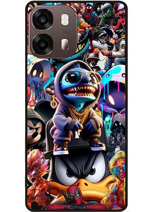 Чехол силиконовый бампер для oppo a6s с рисунком стич disney