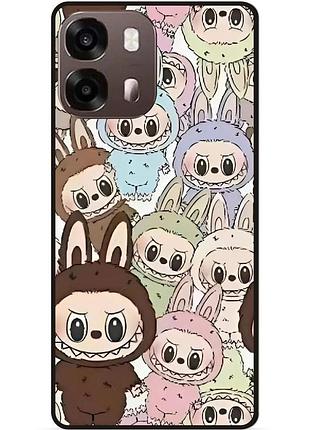 Силиконовый чехол бампер для oppo a6s с рисунком лабубу labubu