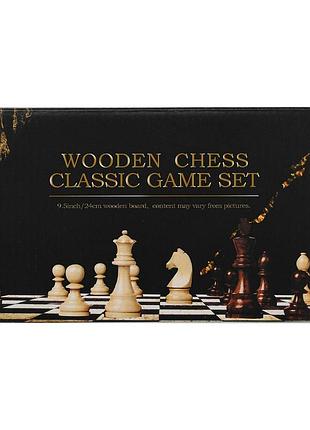 Шахматы настольная игра деревянные zoocen fl125 размер 25см x 25см x 2,5см