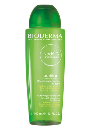 Шампунь для жирных волос биодерма, bioderma nodé g shampoing purifiant, 400 мл