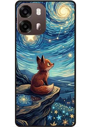 Силіконовий чохол бампер для oppo a6s з малюнком лиса ван гог