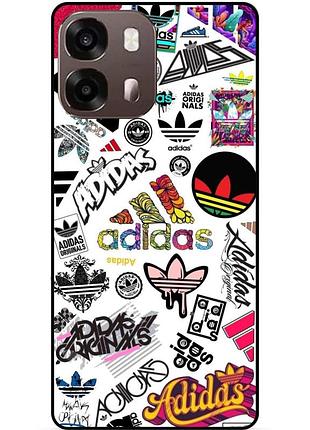 Чохол силіконовий бампер для oppo a6s з малюнком adidas адідас
