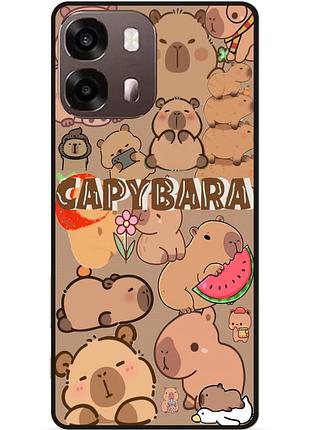 Силіконовий чохол бампер для oppo a6s з картинкою капибара
