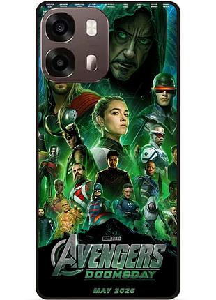 Силиконовый чехол бампер для oppo a6s с рисунком avengers doomsday мстители