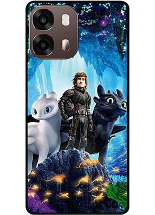 Чехол силиконовый для oppo a6s с рисунком как приручить дракона