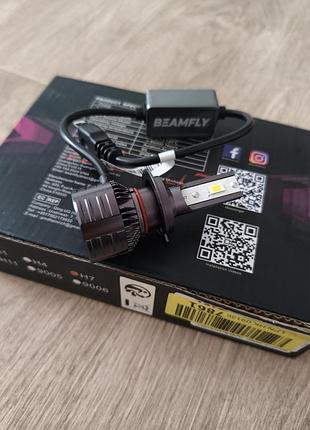 Светодиодные автолампы beamfly h7, 12000lm, 80w, 6000k (комплект 2 шт.)