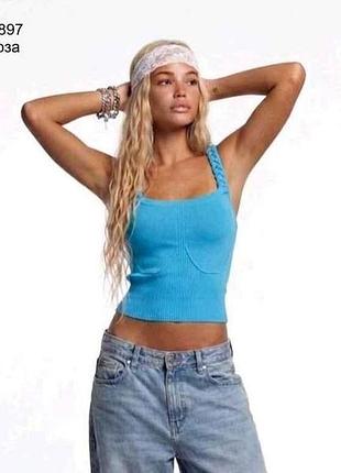 Топ жін 91719 арт.00-00398897 р.one size бірюзовий тм family 7копійок