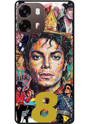 Силиконовый бампер чехол для oppo a6s michael jackson майкл джексон