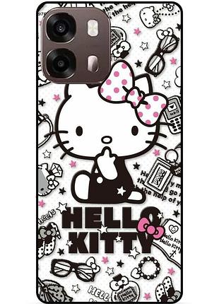 Силіконовий чохол бампер для oppo a6s з малюнком хелло китти hello kitty
