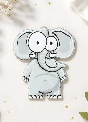 🐘✨ креативна акрилова брошка «кумедний слоник із великими очима» 💎