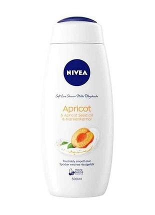 Гель для душу 500мл абрікос та олія абрікосових кісточок тм nivea 7копійок