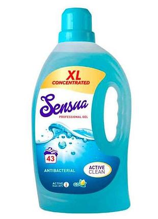 Засіб д/прання всіх типів тканин professional gel antibacterial 1.5л тм sensua 7копійок