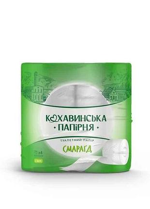 Туалетний папір 4шт 2шар смарагд целюлоз. тм кохавинка 7копійок