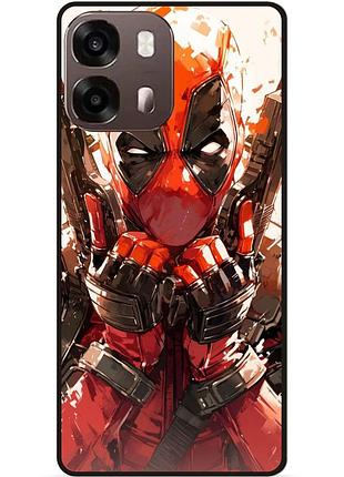 Силиконовый бампер чехол для oppo a6s с рисунком дэдпул deadpool