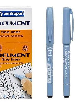 Лайнер 0,5мм черный document, 2631 тм leader 7 копійок