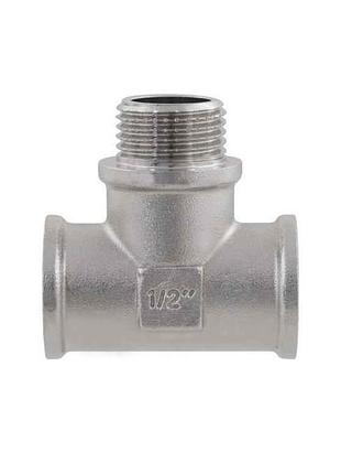 Трійник 1/2 взв, dn15, нікель, tvnv010101 тм raftec 7 копійок