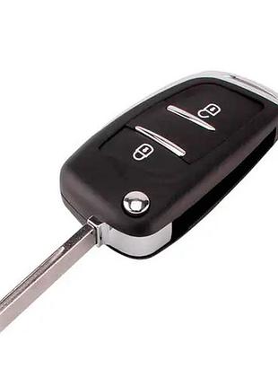 Викидний ключ citroen з корпусом під чіп 2 кнопки dkt0269, hu83, нішa ce0536