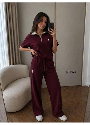 Женская костюм, модель 3333, двунитка турція, бордо