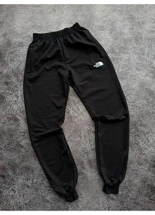 Штани tnf. 100%бавовна. штани на манжетах, модель ун, черный