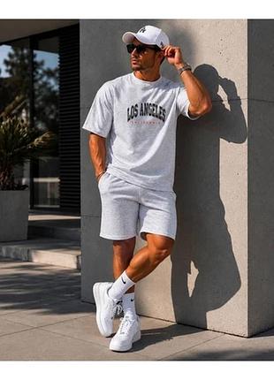 Чоловічий костюм, модель 776, літня двонитка, меланж