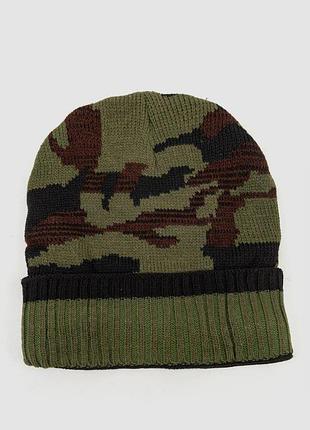 Шапка мужская камуфляж на меху, цвет хаки, 244rm48