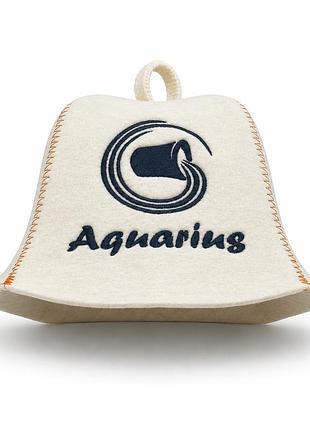 Лазнева шапка luxyart "aquarius" натуральна повсть біла (lx-378)