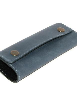 Кожаная ключница dnk leather keys-l синяя