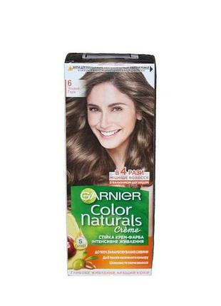 Крем-краска стойка лесной орех color naturals (тон 6) тм garnier 7 копійок