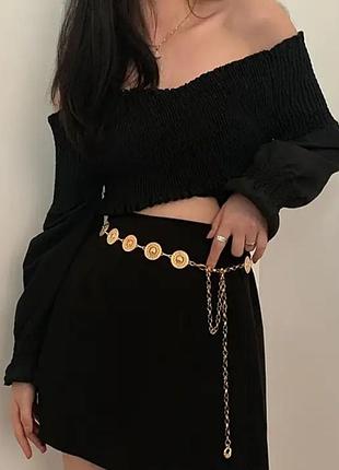 Пояс цепочка daisy gold 2