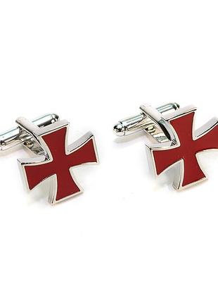 Запонки gofin красный крест zph-1195