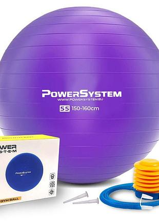 Мяч для фитнеса (фитбол) power system ps-4011 ø55 cm pro gymball purple