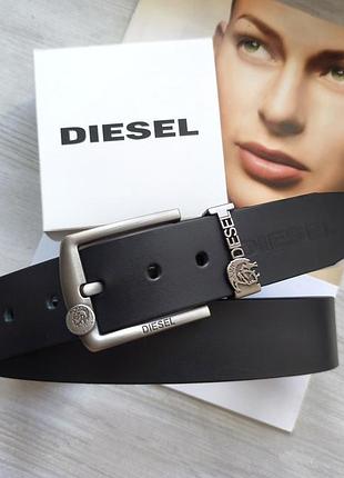 Мужской кожаный ремень diesel черный