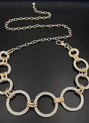 Пояс цепочку jade gold 4
