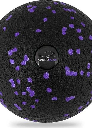 Масажний м'яч powerplay pp-4350 epp massage ball (d8) чорно/фіолетовий