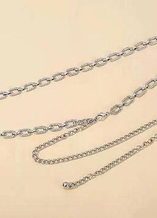 Пояс цепочка emily silver 2