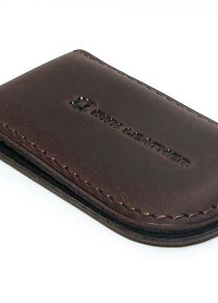 Шкіряний затиск для грошей dnk leather dnk klip magnes-h коричневий