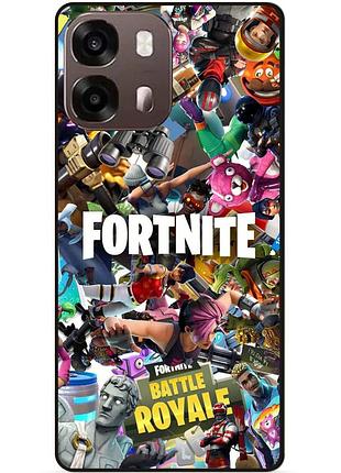 Силиконовый бампер чехол для oppo a6s с картинкой fortnite фортнайт