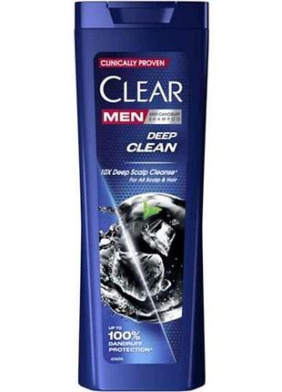 Шампунь 360мл чол. проти лупи глибоке очищення з вугіллям тм clear 7 копійок